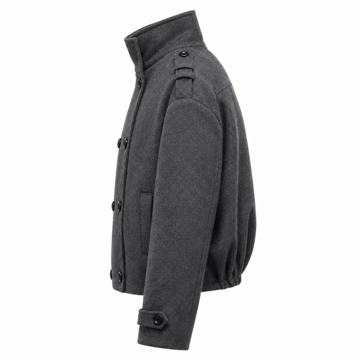 Boxy Double-Breasted Wool Jacket