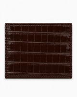 Crocodile Leather Cardholder - Espresso