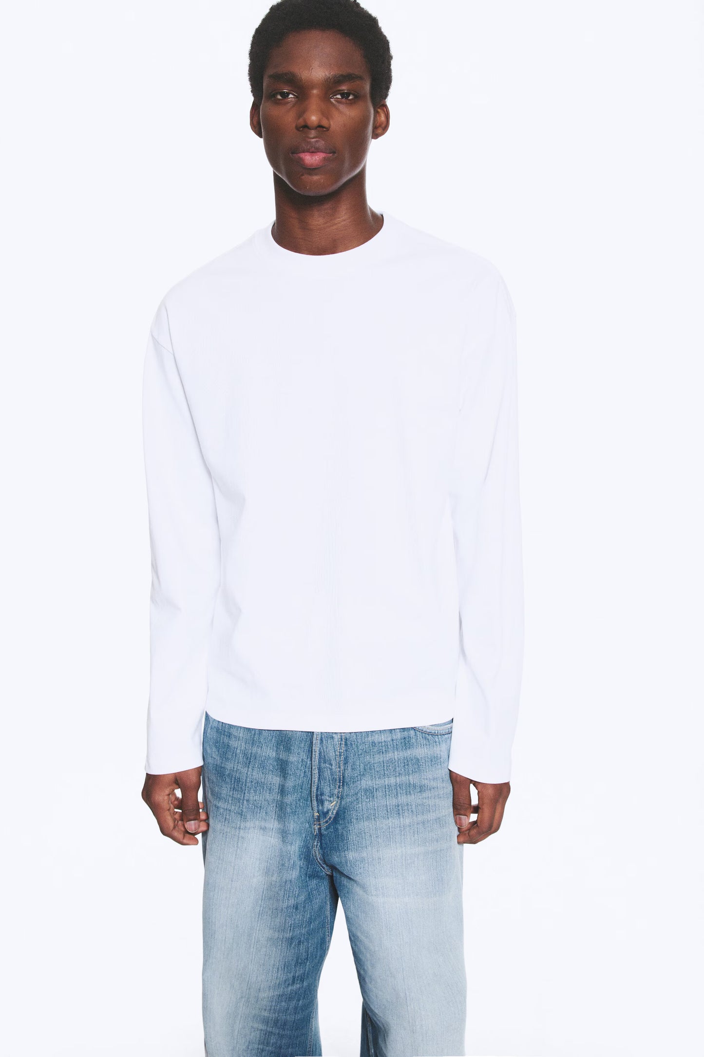 Basic White Cotton Longsleeve