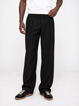 Black Pleated Trousers