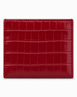 Crocodile Leather Cardholder - Red