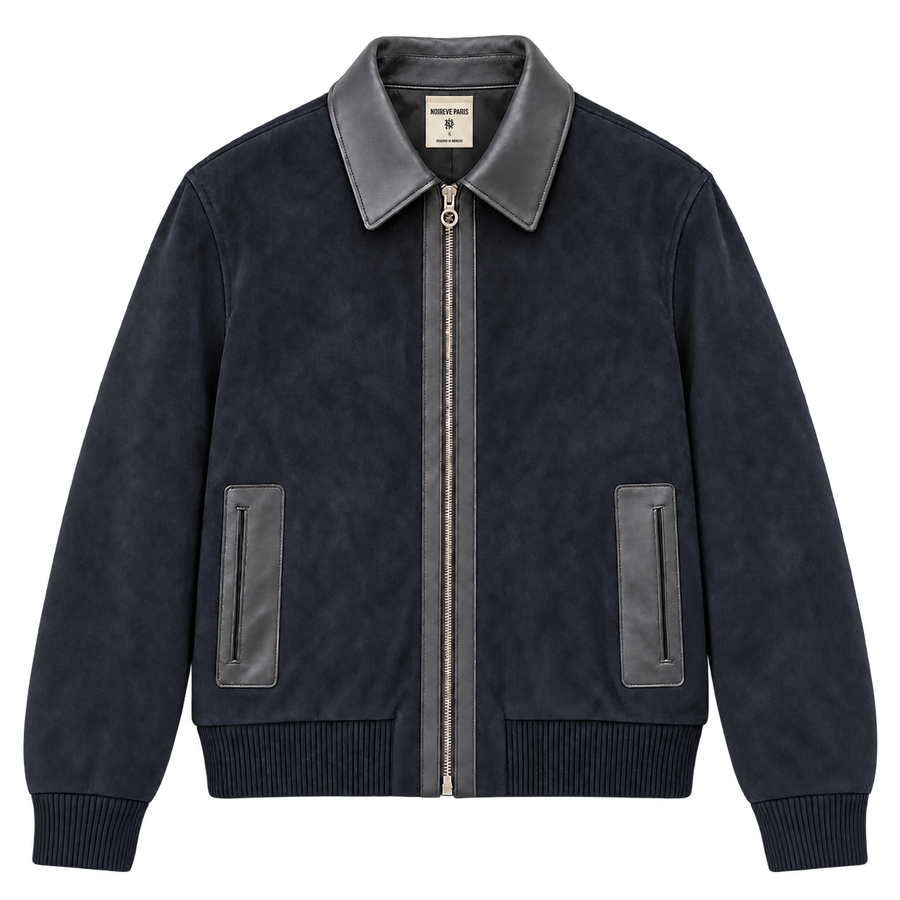 Suede Bomber Jacket Leather Details