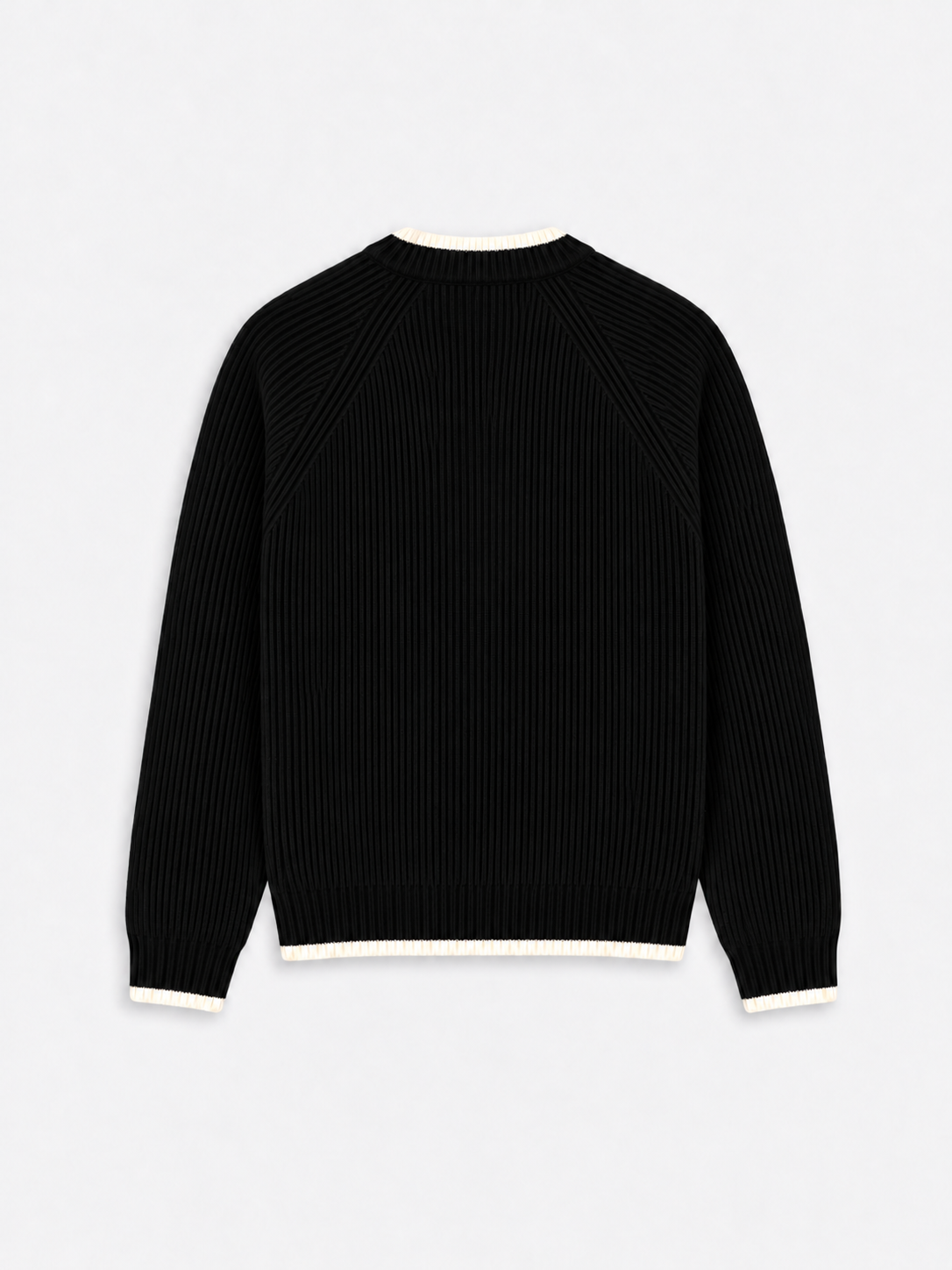 Multi Color Knit Sweater Black back
