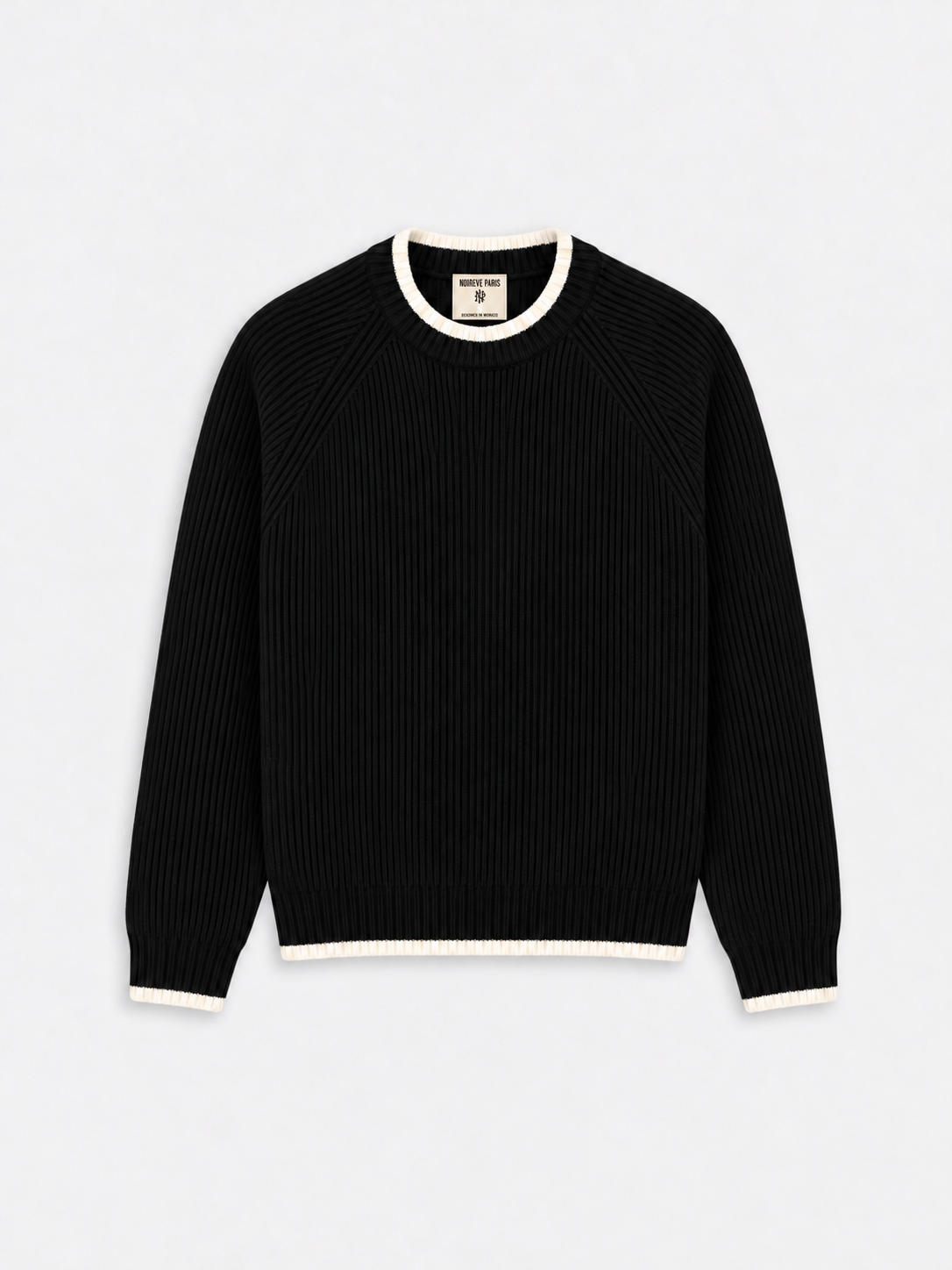 Multi Color Knit Sweater Black front