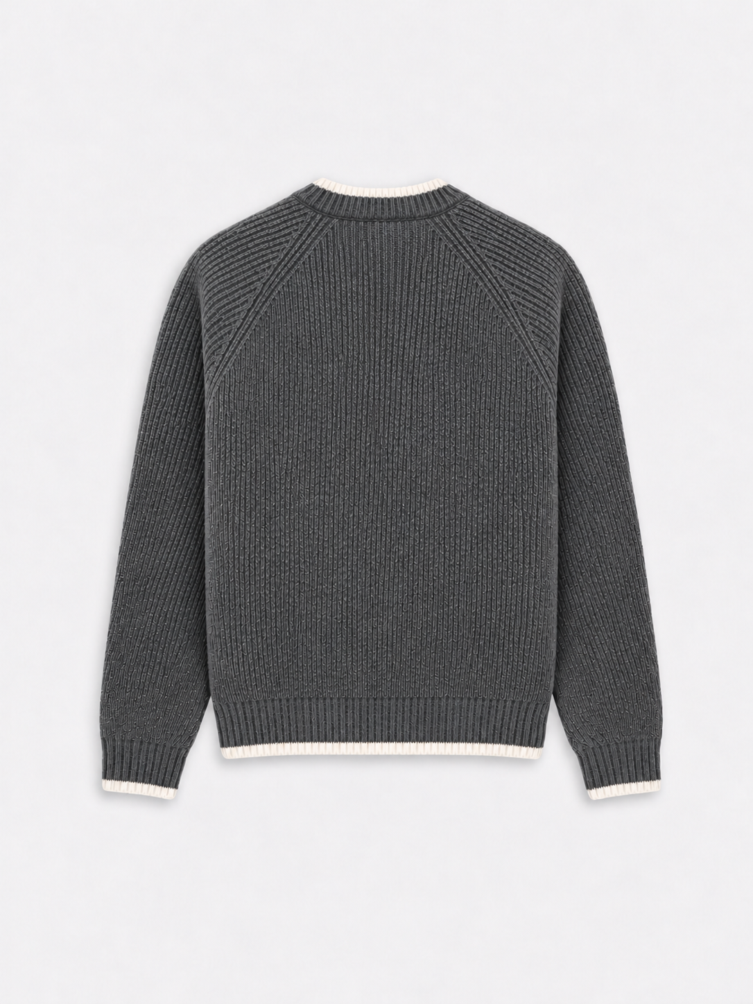 Multi Color Knit Sweater Grey back