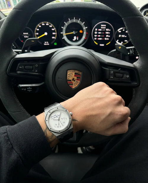 Who Cares I’m Late – White Dial & Rubber Band