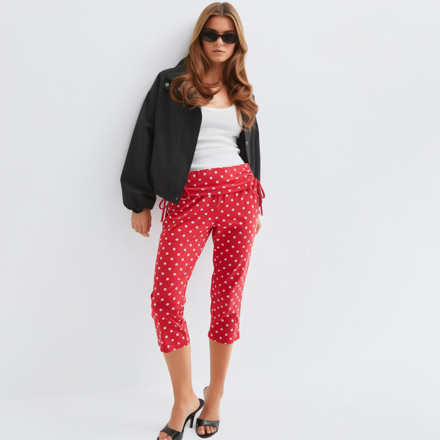 Polka Dot Capri Trousers