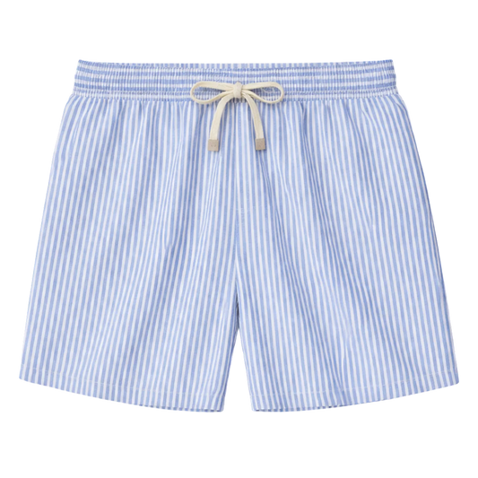Striped Linen Blue Shorts