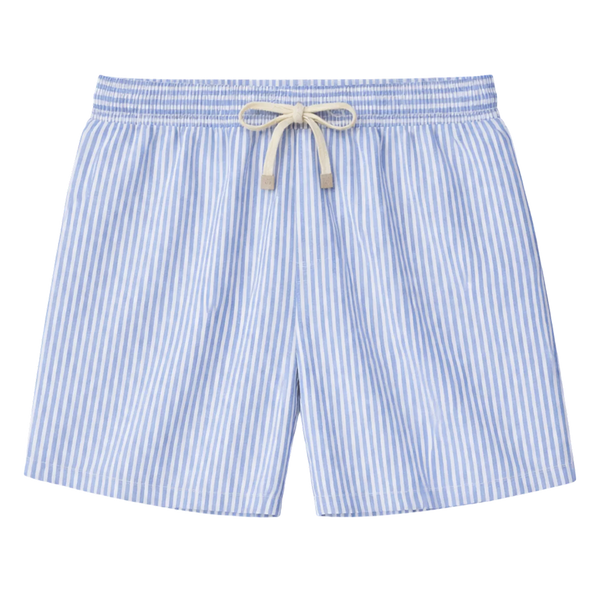 Striped Linen Blue Shorts