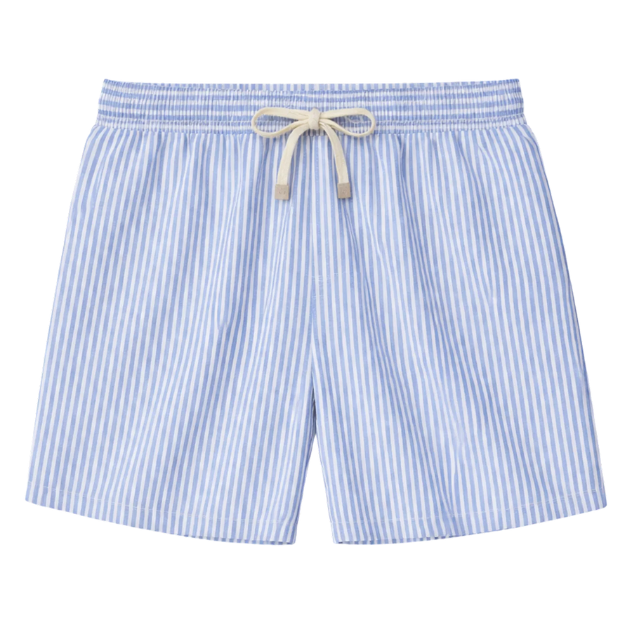 Striped Linen Blue Shorts
