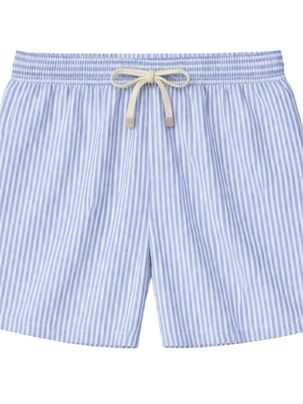 Striped Linen Blue Shorts