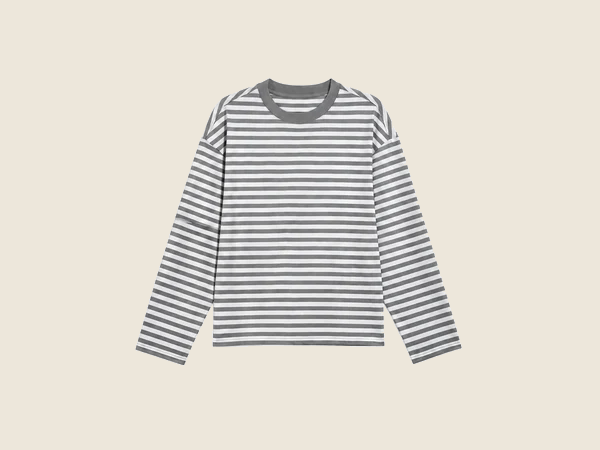 Grey/White Striped Longsleeve