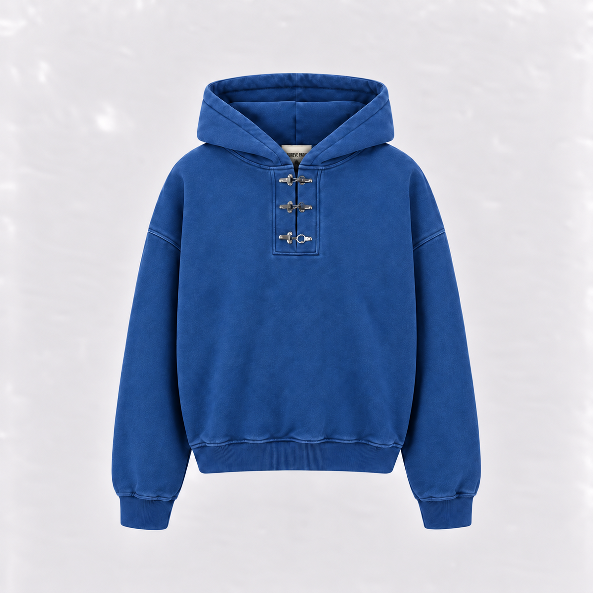 Sun Washed Clasp Hoodie Blue front