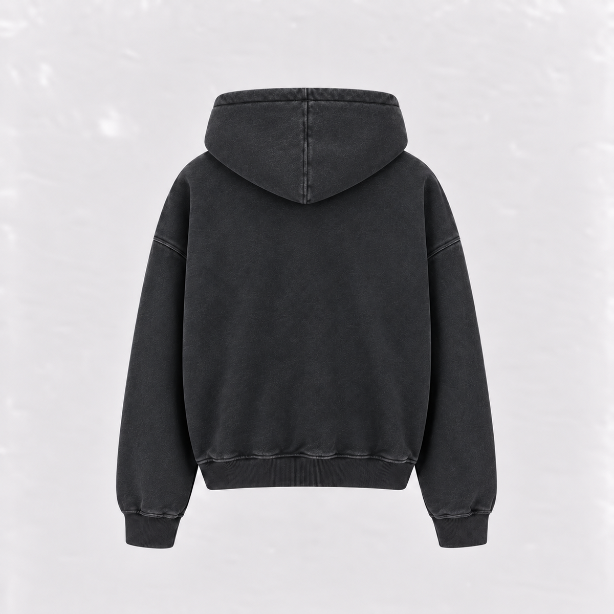 Sun Washed Clasp Hoodie Washed Charcoal back