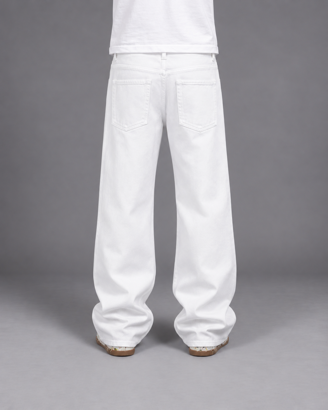 Noireve - Buckle White Jeans